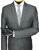 Terno masculino Plus Size chumbo liso Terno masculino Plus Size chumbo liso