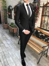 Terno Masculino Preto Estilo Italiano TB179X Terno Masculino Preto Estilo Italiano TB179X