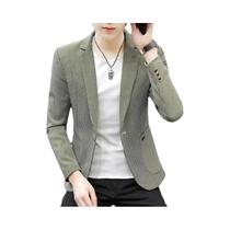 Terno Masculino Slim Fit Respirável Moda 2023 Estilo Coreano Camisa Elegante Padrão Xadrez Terno Masculino Slim Fit Respirável Moda 2023 Estilo Coreano Camisa Elegante Padrão Xadrez