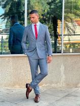 Terno Masculino Super Slim Poliviscose Grafite
