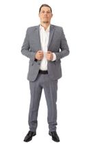 Terno Melange Masculino Cinza Mescla - Premium Terno Melange Masculino Cinza Mescla - Premium