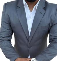 Terno microfibra cinza risca cor:cinzatamanho:48 Terno microfibra cinza risca cor:cinzatamanho:48