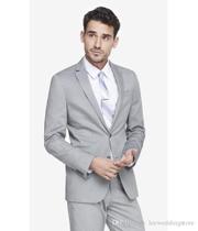 Terno Oxford Slim Masculino Social Cinza Claro - Paleto+Calça Terra Forte Ternos