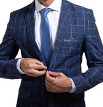 Terno Poliviscose Azul xadrez antuerpia