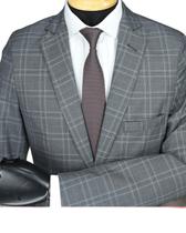 Terno Poliviscose chumbo xadrez antuerpia Terno Poliviscose chumbo xadrez antuerpia