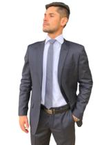 Terno Poliviscose Slim Masculino Social Azul Noite - Paleto+Calça - Terra Forte Ternos Terno Poliviscose Slim Masculino Social Azul Noite - Paleto+Calça - Terra Forte Ternos