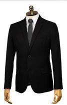 Terno preto gabardine Terno preto gabardine