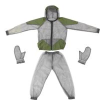 Terno Repelente De Mosquitos Com Capuz, Jaqueta De Malha, Calças, Conjunto De Luvas Para Pesca,