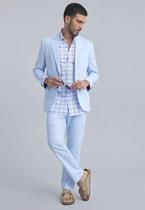 Terno Slim Masculino Gabardine Azul Bebê Jordhan