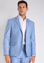 Terno Slim Masculino Gabardine Azul Serenity Jordhan