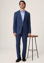 Terno Slim Masculino Micro Mescla Melange Marinho Jordhan