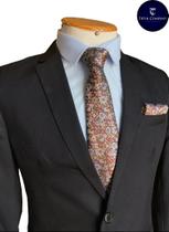 Terno Slim Microfibra Preto Masculino Corte Italiano T&C