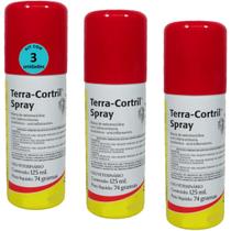 Terra Cortril Spray 125ml Zoetis Kit com 3 Terra Cortril Spray 125ml Zoetis Kit com 3