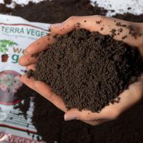 Terra vegetal orgânico substrato 5kg Kit com 03 Pacotes