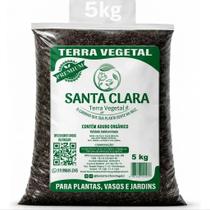 Terra Vegetal Santa Clara Premium 5kg Adubada Turfa Flores