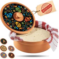 Terracotta Tortilla Warmer woobud Christmas Día de los Muertos Terracotta Tortilla Warmer woobud Christmas Día de los Muertos