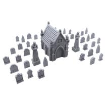 Terrain Scenery EnderToys Mausoleum Graveyard, miniaturas de 28 mm Terrain Scenery EnderToys Mausoleum Graveyard, miniaturas de 28 mm