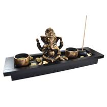 Terrário Bandeja Areia Altar Ganesha Jardim Zen Decorativo Porta Vela Incenso Madeira 14cm Terrário Bandeja Areia Altar Ganesha Jardim Zen Decorativo Porta Vela Incenso Madeira 14cm