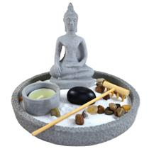 Terrário Bandeja Areia Altar Jardim Zen Decorativo Porta Vela Incenso Pedra 16cm Terrário Bandeja Areia Altar Jardim Zen Decorativo Porta Vela Incenso Pedra 16cm