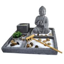 Terrário Bandeja Areia Altar Jardim Zen Decorativo Porta Vela Meditação Pedra 14cm Terrário Bandeja Areia Altar Jardim Zen Decorativo Porta Vela Meditação Pedra 14cm