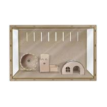 Terrario Gaiola Ramster Hamster Porquinho da India Madeira MDF e Acrilico 59x38cm