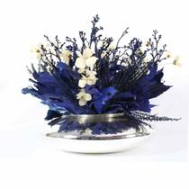 Terrário Lumine I Flores Desidratadas Azul Terrário Lumine I Flores Desidratadas Azul