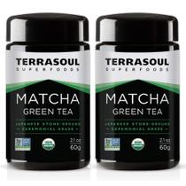Terrasoul Superfoods Chá Verde Matcha Orgânico (Grau Cerimonial em Vidro Miron), 120g