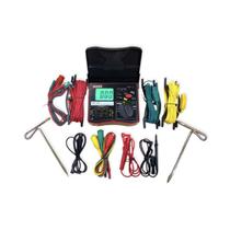 Terrômetro Digital Função Megohmetro Voltímetro Fasimetro Hold Mrt-600 Portátil Instrutherm Com Estojo Pontas