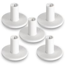 Tês de golfe de borracha com altura ajustável 3,8 cm branco, pacote com 5 Tês de golfe de borracha com altura ajustável 3,8 cm branco, pacote com 5
