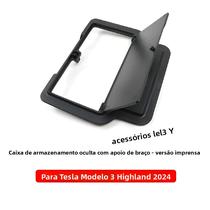 Tesla Model 3+ Highland 2024 Apoio De Braço Caixa De Armazenamento Magnética Organizador De Console