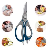 Tesoura 2 em 1 Multifuncional Desmontável Peixe Inox Prana Tesoura 2 em 1 Multifuncional Desmontável Peixe Inox Prana