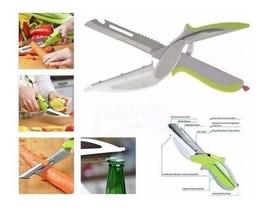 Tesoura 6 Em 1 Clever Cutter Importada Fatiador De Legumes