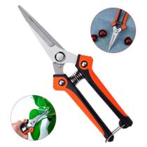 Tesoura Alicate de Poda Jardinagem Bico Curvo ou Reto Inox para Colheita Precisa Com Trava Tesoura Alicate de Poda Jardinagem Bico Curvo ou Reto Inox para Colheita Precisa Com Trava