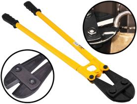 Tesoura Alicate Profissional Corta Vergalhão Cadeado Arame 36 Polegadas Lâmina Aço Cabo Emborrachado