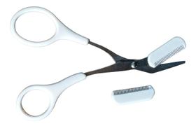 Tesoura Aparadora de Sombrancelhas Com Cerda Novidade Branca