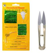 Tesoura Arremate Mosca Branca + Kit Agulhas Costura De Mão