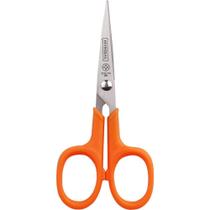 Tesoura Artesanal Bordar Fio Liso Laranja 10,8CM