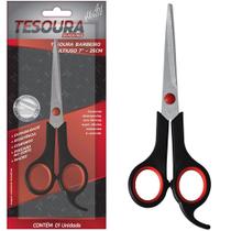 Tesoura Barbeiro Cabelo Descanso Dedo Cabo Emborrachado 25cm Tesoura Barbeiro Cabelo Descanso Dedo Cabo Emborrachado 25cm