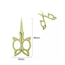 Tesoura borboleta inox 9.2x4.5cm cor dourado unidade