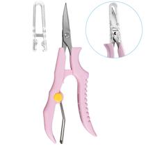 Tesoura Bordado Bordar Ponta Curva Rosa Patchwork Artesanato