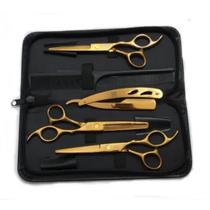 Tesoura Cabeleireiro Kit98 Profissional 6.0 Dourado Tesoura Cabeleireiro Kit98 Profissional 6.0 Dourado