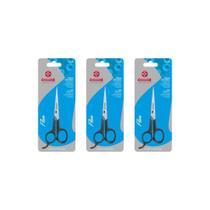 Tesoura Cabelo Mundial Barbeiro 14Cm 163-5 - Kit Com 3Un Tesoura Cabelo Mundial Barbeiro 14Cm 163-5 - Kit Com 3Un