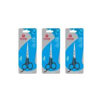 Tesoura Cabelo Mundial Barbeiro 14Cm 163-5 - Kit Com 3Un Tesoura Cabelo Mundial Barbeiro 14Cm 163-5 - Kit Com 3Un