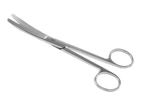 Tesoura cirurgica 17 cm curva romba/romba p/ uso geral
