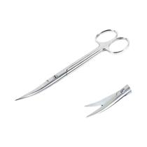 Tesoura Cirúrgica De Aço Inoxidável Para Veterinária, Ponta Reta E Curva, Para Corte De Pelos, 10cm