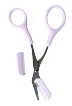 Tesoura Com Pente 2 Em 1 Para Design De Sobrancelhas Rosa