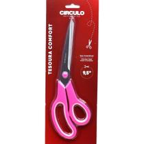Tesoura Comfort Círculo 9,5" - Rosa