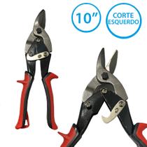 Tesoura Corta Chapa de 10 Polegadas Tipo Funileiro Corte Á Esquerda 250mm Aviação Profissional