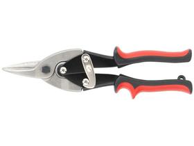 Tesoura Corta Chapa de 10 Polegadas Tipo Funileiro Corte Reto 250mm Aviação Profissional Galvanizada