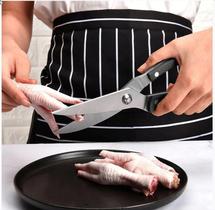 Tesoura Cozinha Trinchante Corta Osso Frango Carnes Peixes